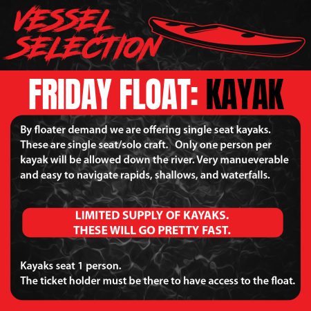 Friday Float Kayak 2026