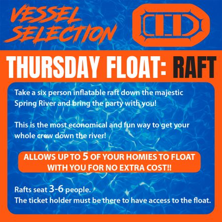 Thursday Float Raft 2026